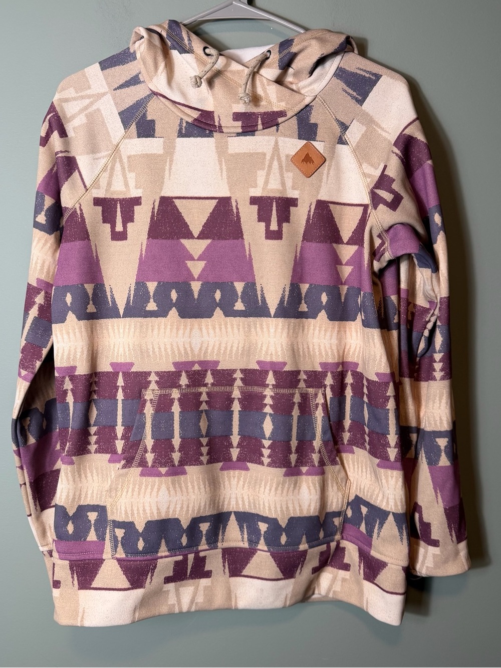 Burton Women’s‎ Heron Southwest Aztec Pullover Hoodie DryRide Brown Purple Small